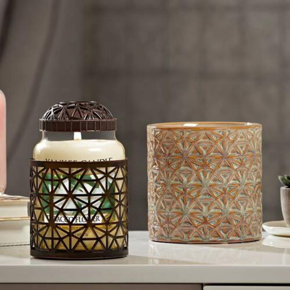 Yankee Candle Belmont Bronze Punched Metal Illuma-Lid® Extra Image 1